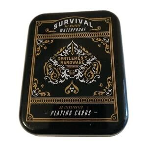 Survival Gentleman's Hardware Playing Cards Survival Tips In Tin